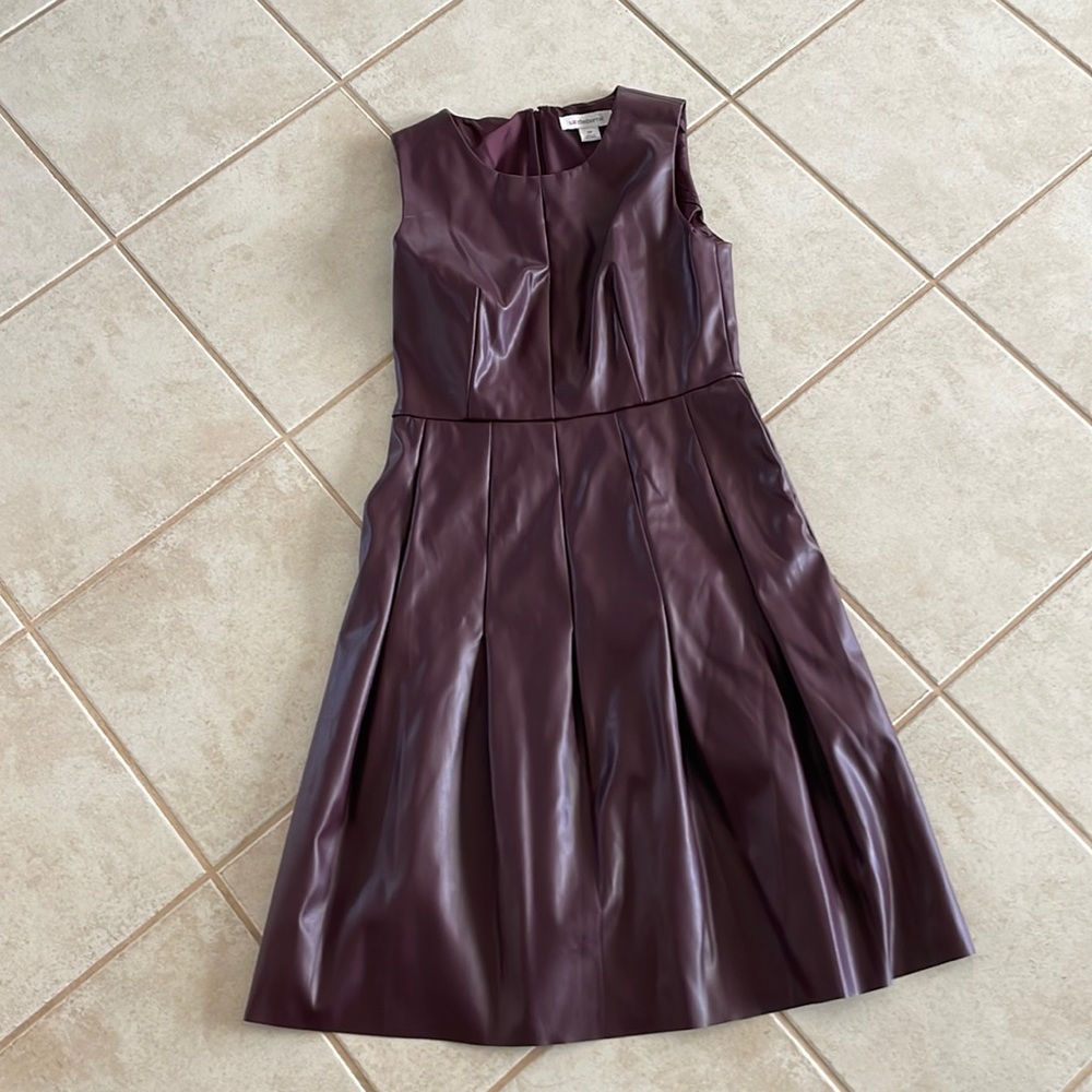 Faux Leather Dress